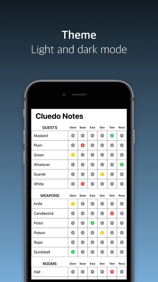 #4. Cluedo Notes (iOS) Av: Ram Patra