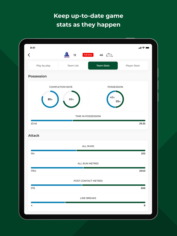 Rabbitohs iPad screenshot 6 - Sports app