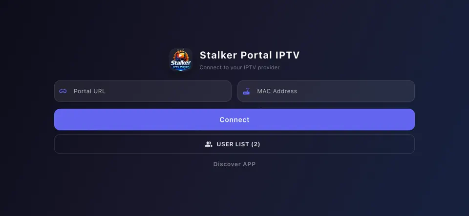 Capture d'écran de Stalker Portal IPTV sur iPhone 2