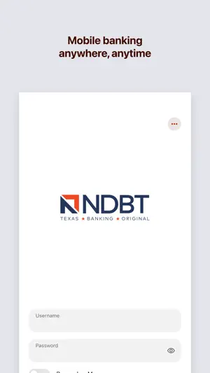 NDBT Mobile Banking screenshot 1