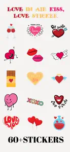 Love In Air-Kiss,Love Sticker screenshot #1 for iPhone