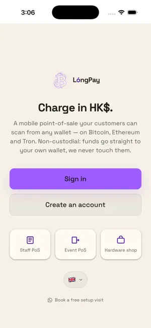 LongPay: Bitcoin & USDT POS screenshot 1