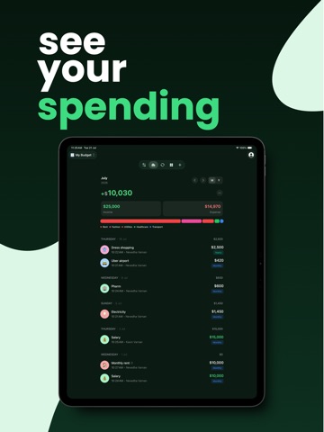 16cent: Expense Tracker iPad screenshot
