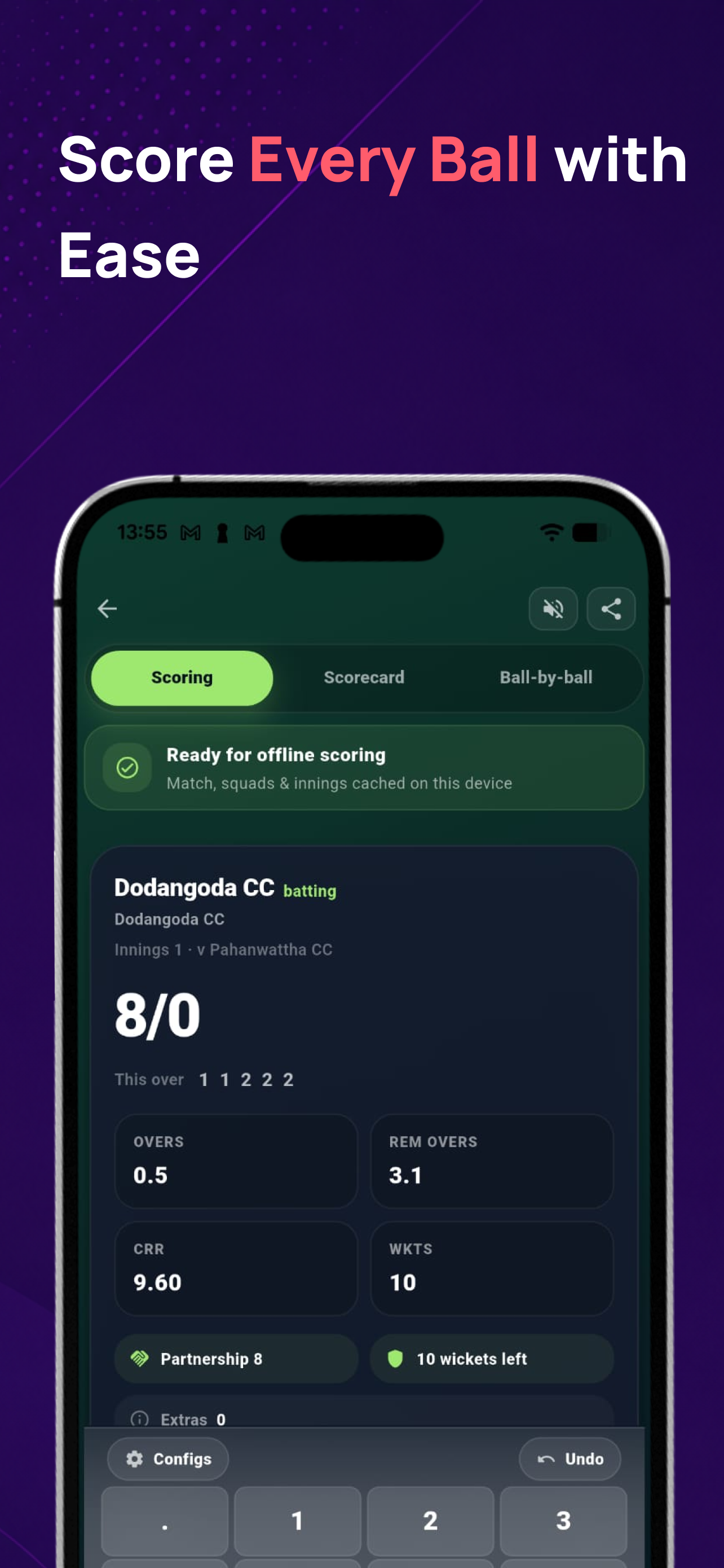 SnickCam: Cricket Scorer screenshot 5