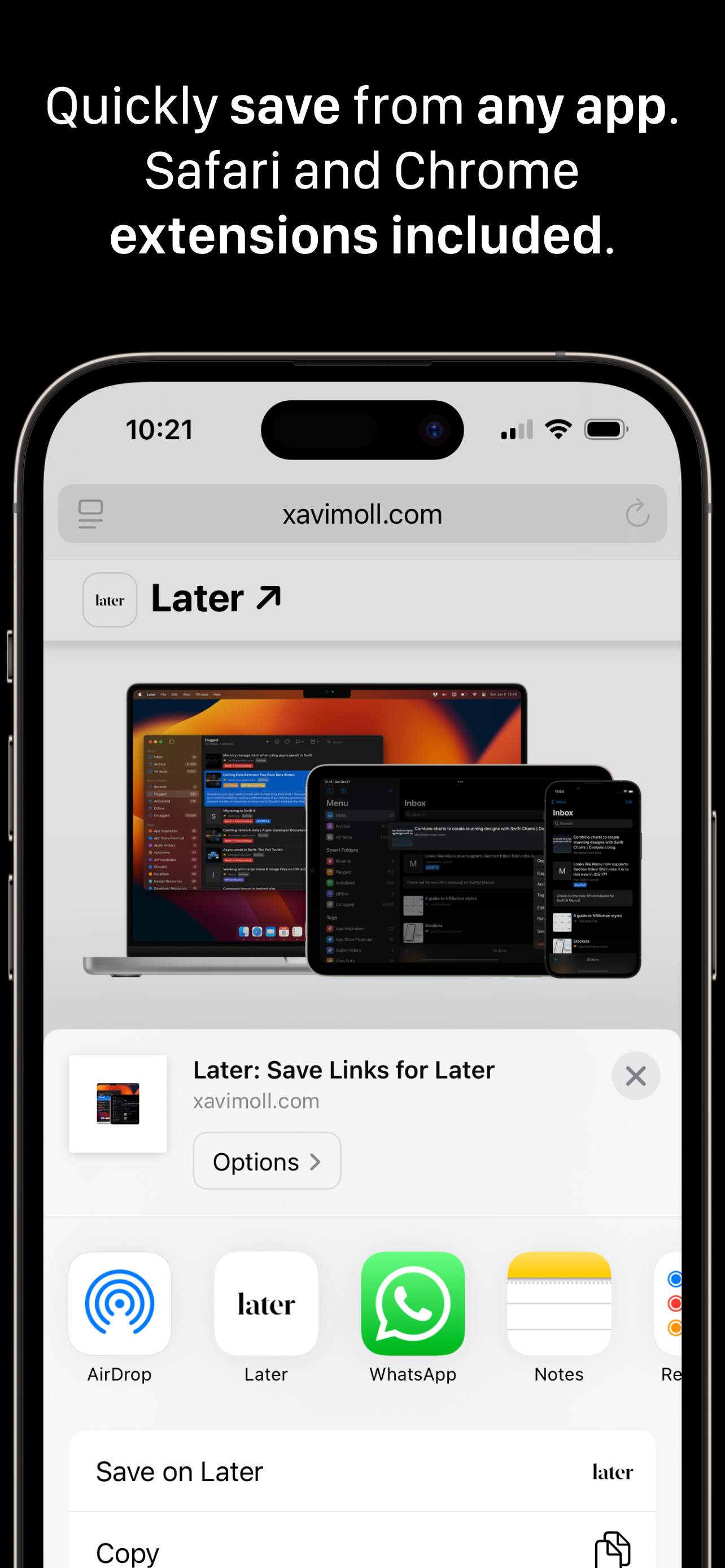 Later | Save Links For Later