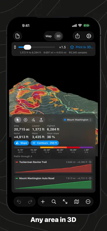 Geo Elevation: Contour & Slope screenshot 5 of 10