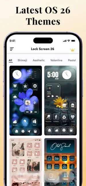 Lock Screen 26: Widgets & Icon iPhone screenshot 5