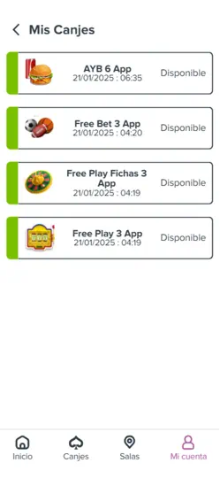 Captura de pantalla de Codere Club MX en iPhone 5