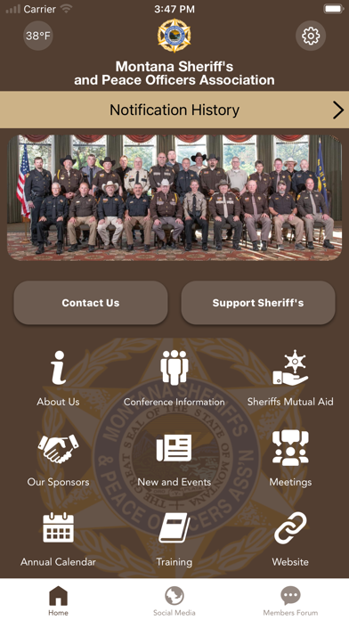 MT Sheriffs and Peace Officers Screenshot