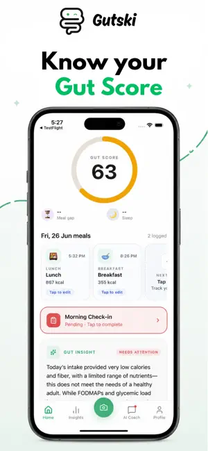 Gutski - Ai Gut Health Tracker screenshot 1