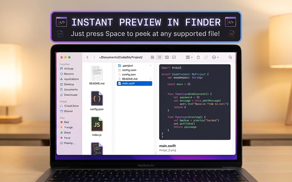 #3. Code Peek+ (macOS) De: Onder Kadagan