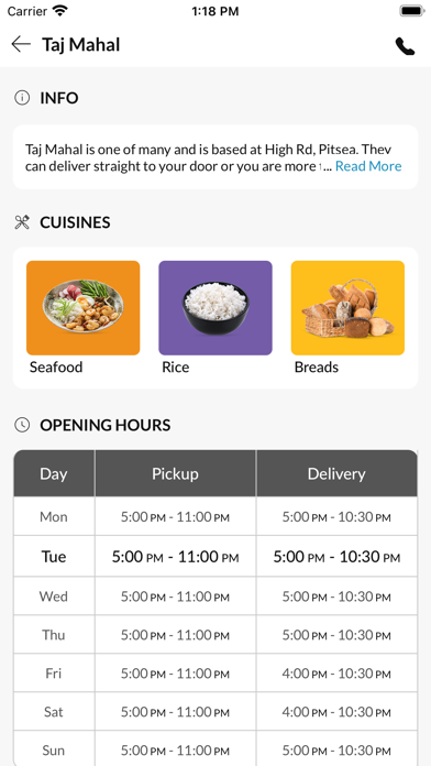 Taj Mahal Pitsea Screenshot