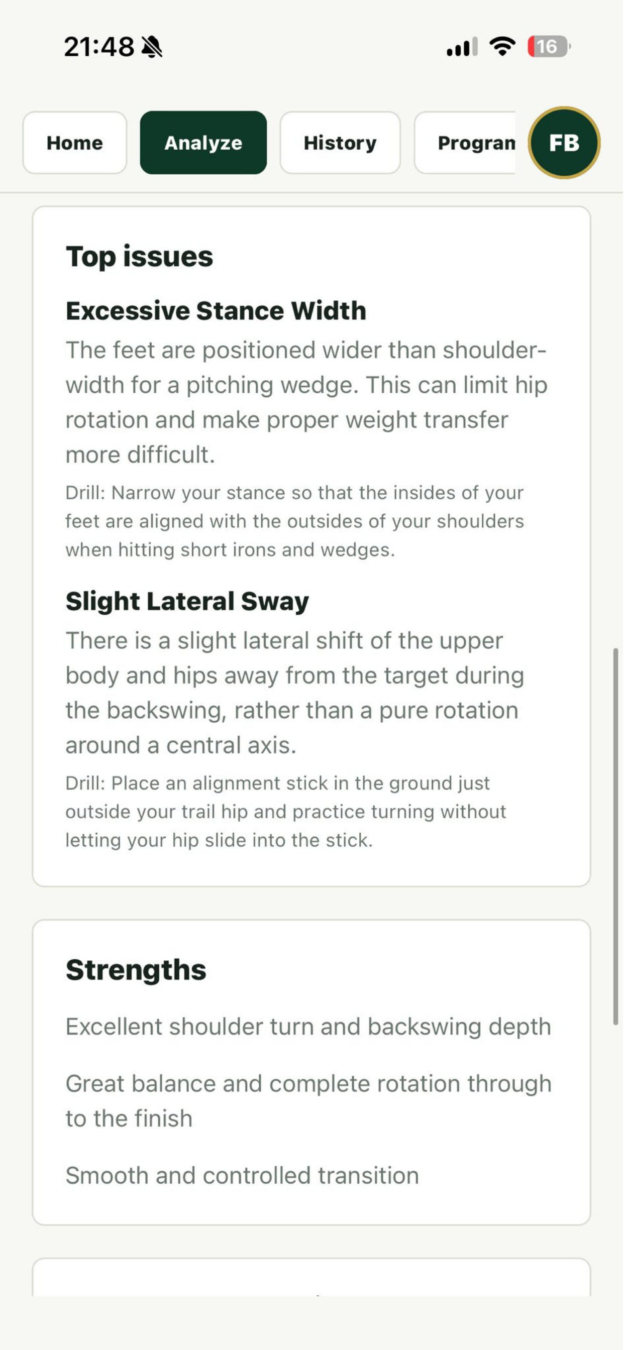 Swing - Golf Swing coach