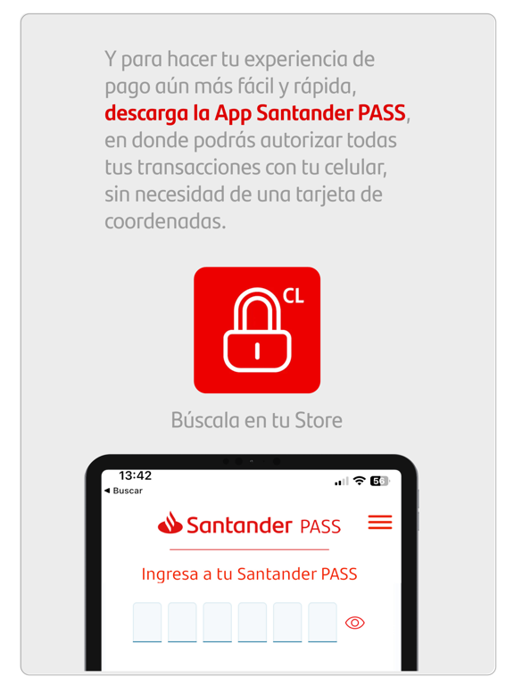 Santander Chile iPad screenshot 7 - Finance app