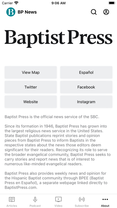 Baptist Press Screenshot