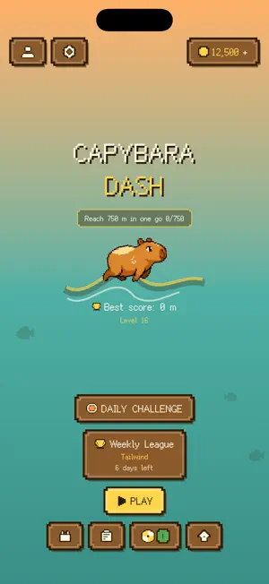 Capybara Dash: River Dive screenshot 1
