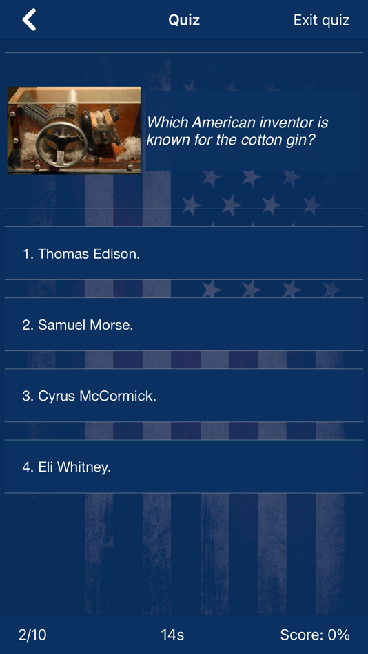 #6. AmeriQuiz: U.S. Trivia & Quiz (iOS) Bởi: Nomad Systems Sàrl