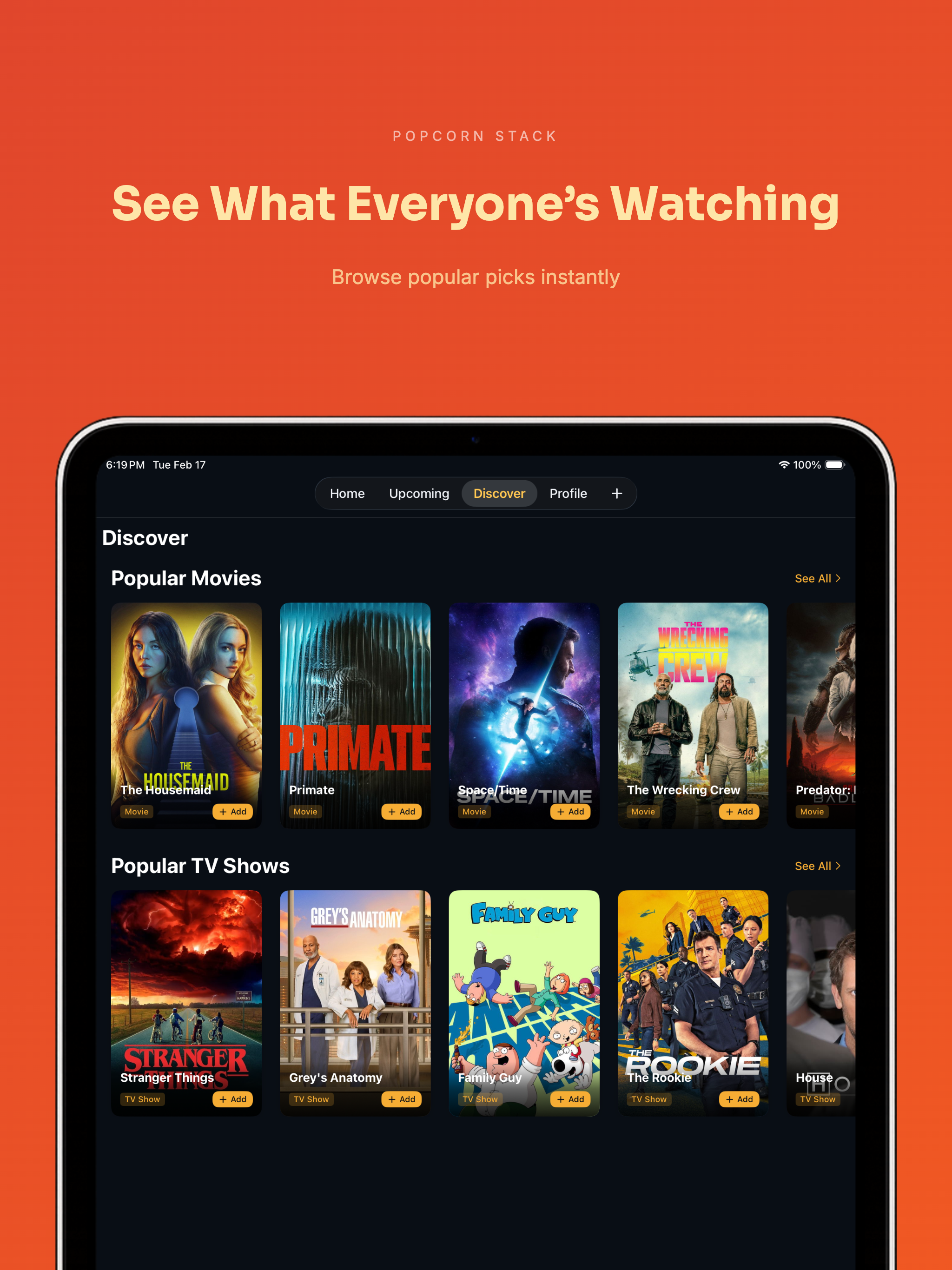 Popcorn Stack: Your Watchlist