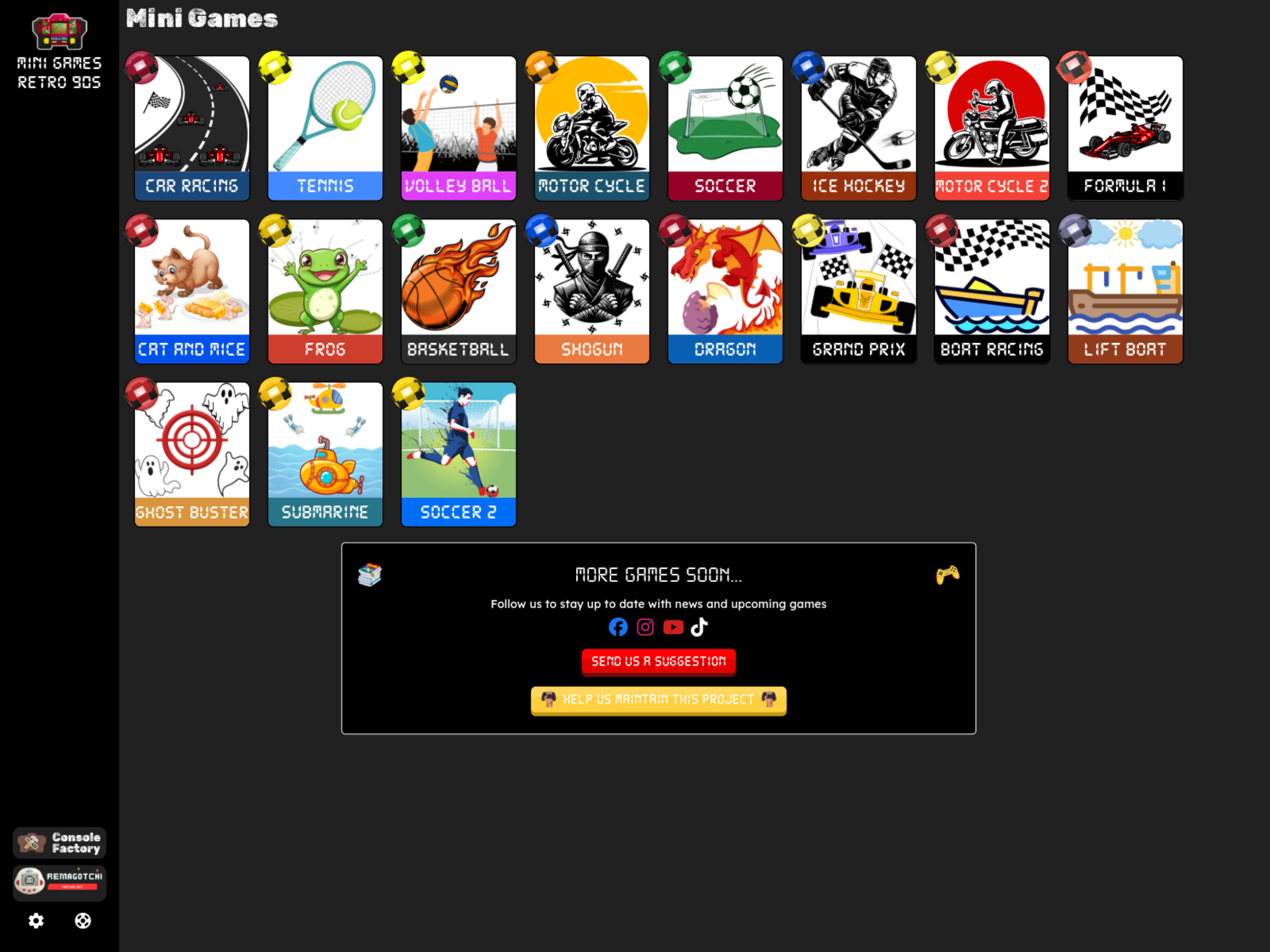 Mini Games Retro 90's