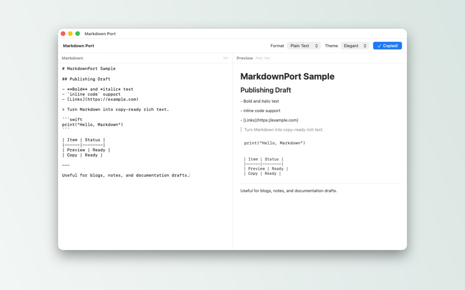 #2. Markdown Exporter (macOS) By: 洪业 李