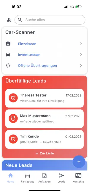 Automanager: Fahrzeuge & Leads screenshot 1