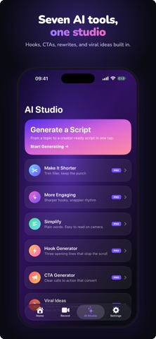 Prompty: AI Video Teleprompter iPhone screenshot
