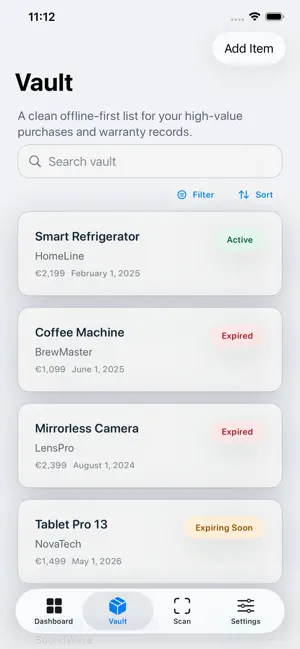 Cairnly: Receipt Vault screenshot 2