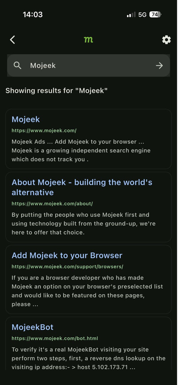 iPhone screenshot