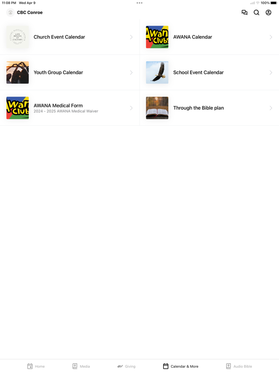 Calvary Baptist of Conroe iPad screenshot 3 - Education app