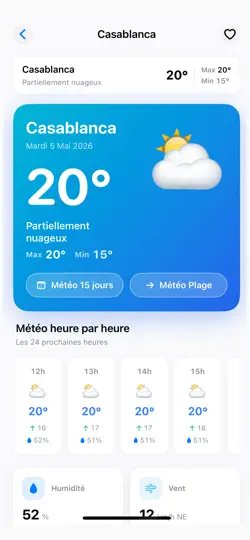 Скриншот Meteo Maroc на iPhone 1