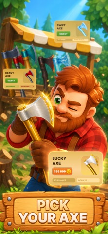 Wood Chop: Lumberjack Tycoon iPhone screenshot