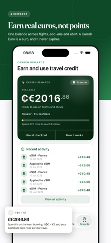 Carreh: Trip Planner, eSIM screenshot
