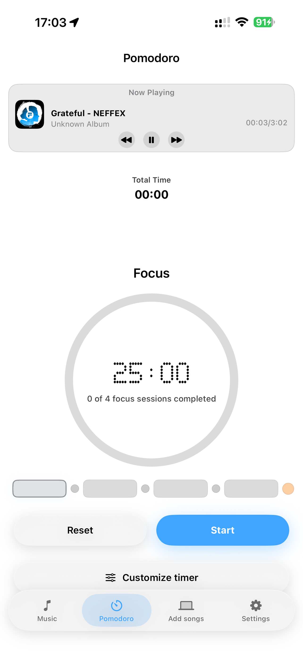 Fresco - 8D Music Player Focus screenshot 3