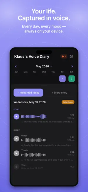 Echo: Voice Diary screenshot 1
