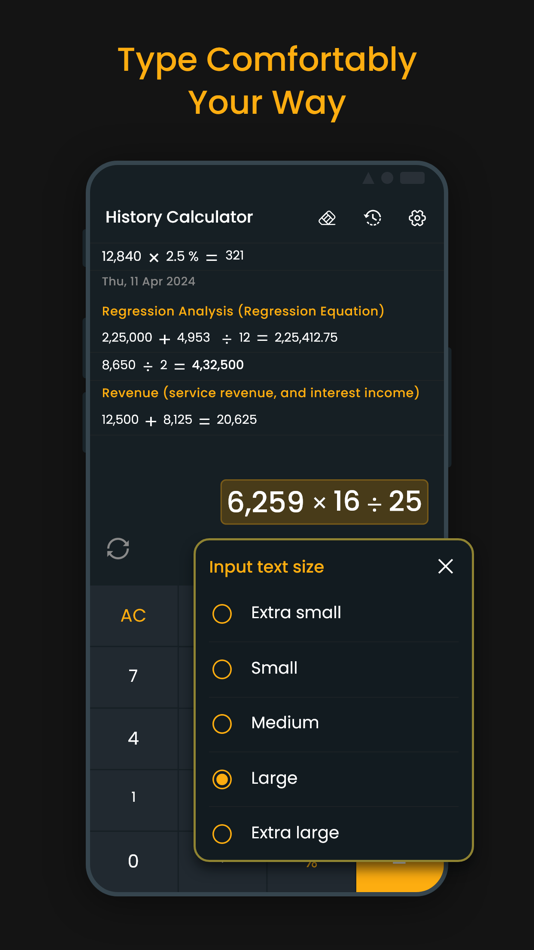 #7. Calculator with History Plus (iOS) بواسطة: SUSAMP INFOTECH