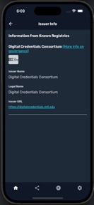 Learner Credential Wallet screenshot