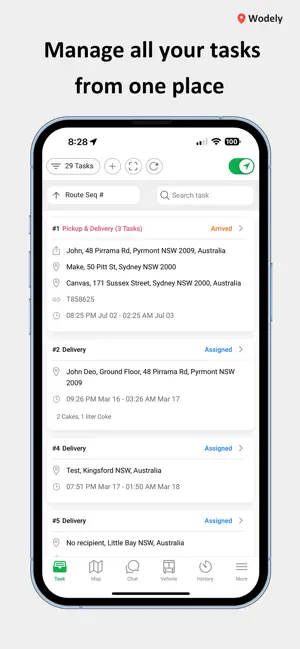 Wodely Driver screenshot 1