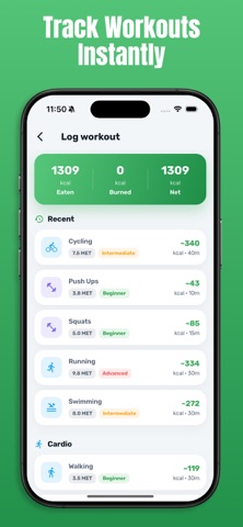 AI Calorie Counter & Workout Screenshot 5 of 10