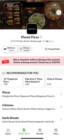 Planet Pizza Mexborough Screenshot 2 of 4