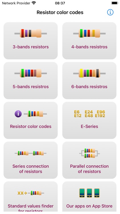 Resistor color codes calc