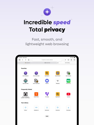 Orion Browser by Kagi iPad screenshot 1
