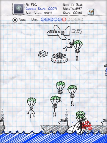 Parachute Panic iPad screenshot