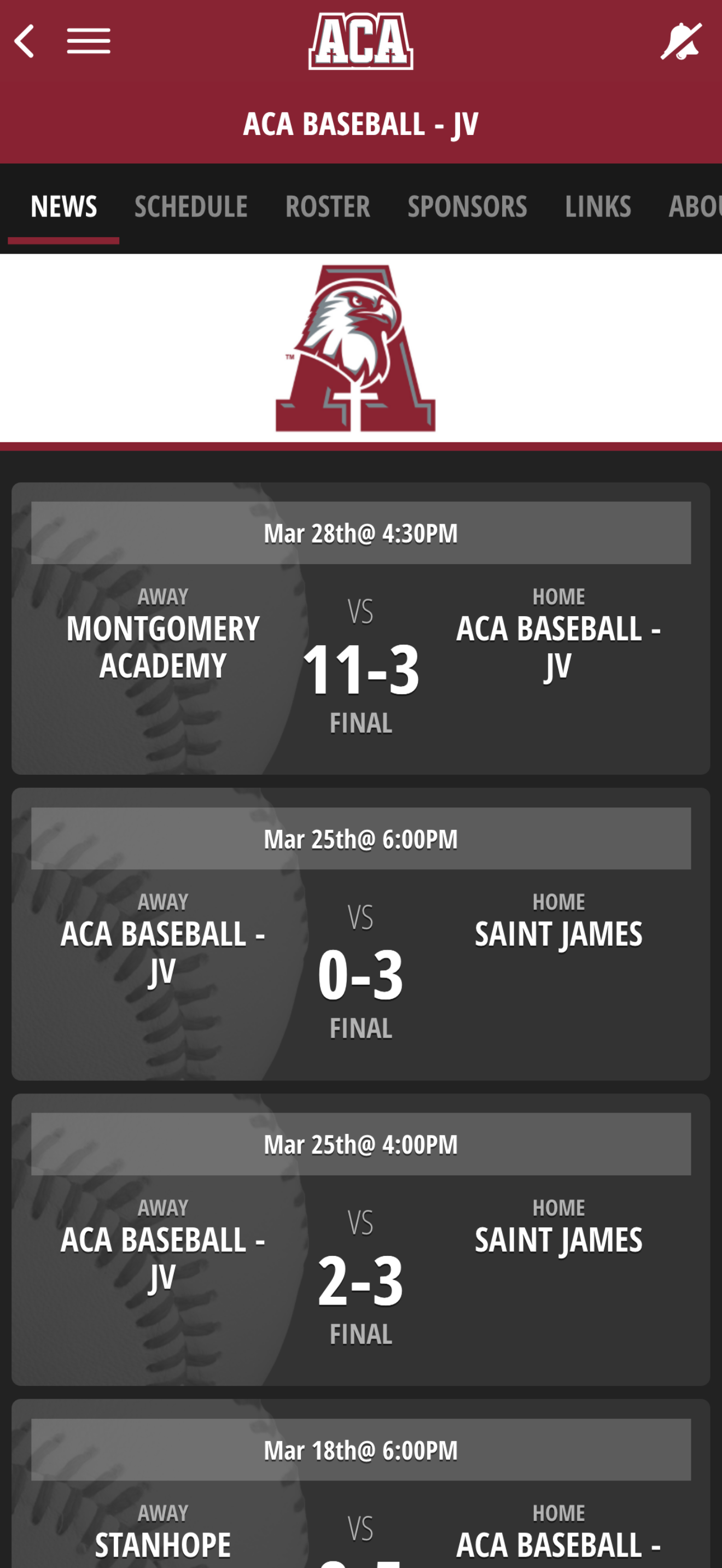 ACA Athletics screenshot 5