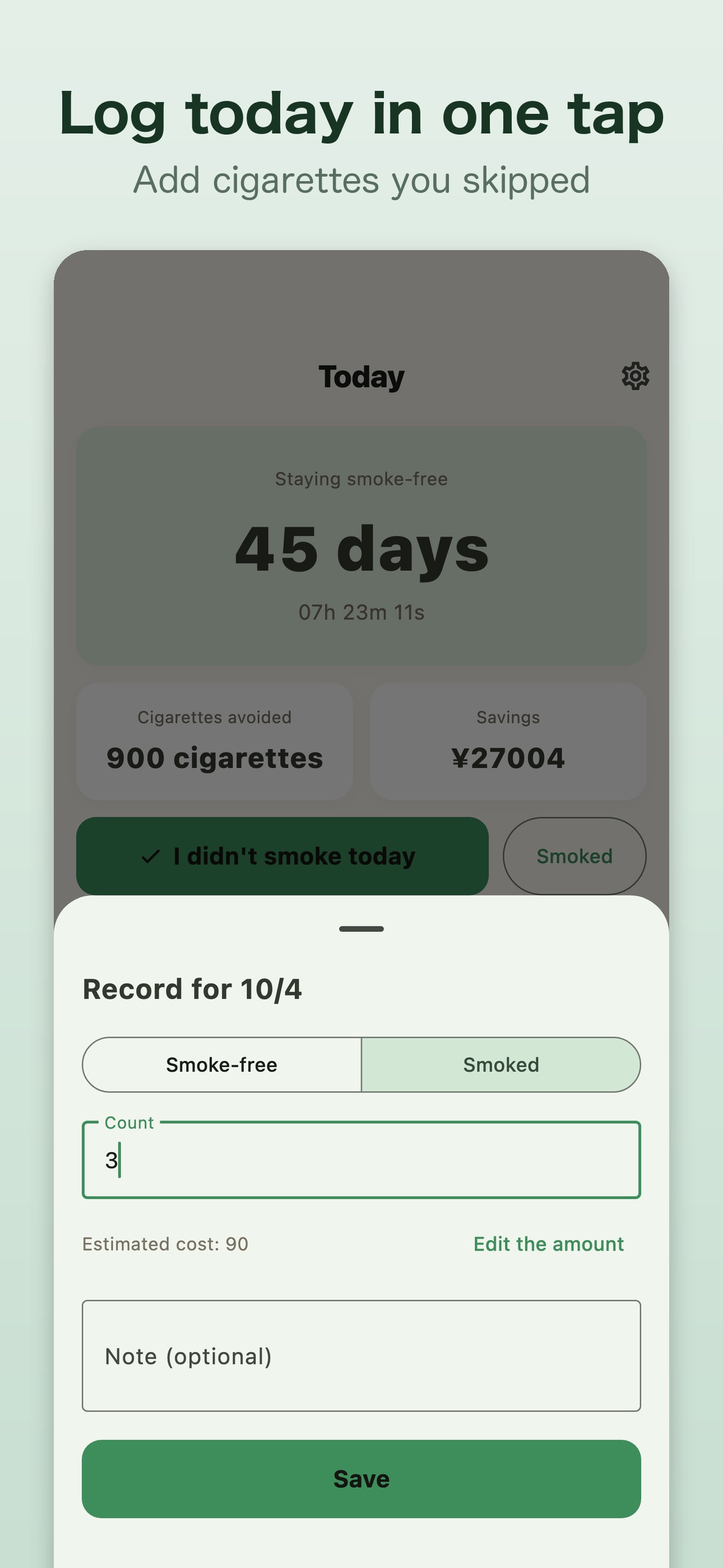 Screenshot 2 of Smoke-Free Days: Quit Tracker