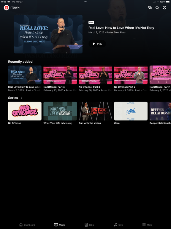 ITOWN Church iPad screenshot 2 - Lifestyle app