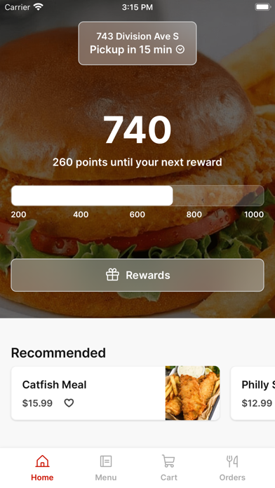 Screenshot 1 of New York Fried Chicken App