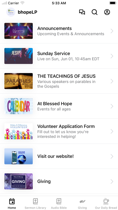 B Hope Church Screenshot