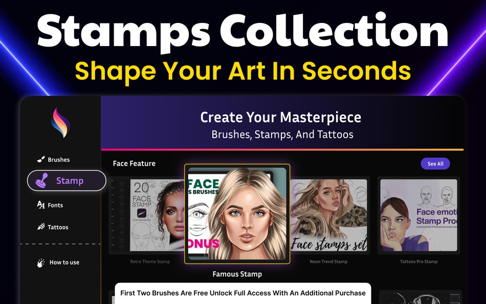 #3. Brushes and Font For Procreate (macOS) بواسطة: Usman Ali