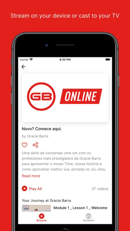 Gracie Barra Online Brasil screenshot 2 of 3