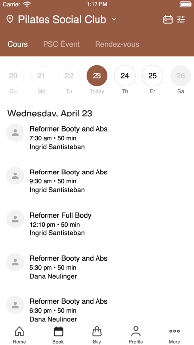 Pilates Social Club Screenshot